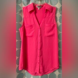 Express Women's Pink Sleeveless Top. Size Small.
